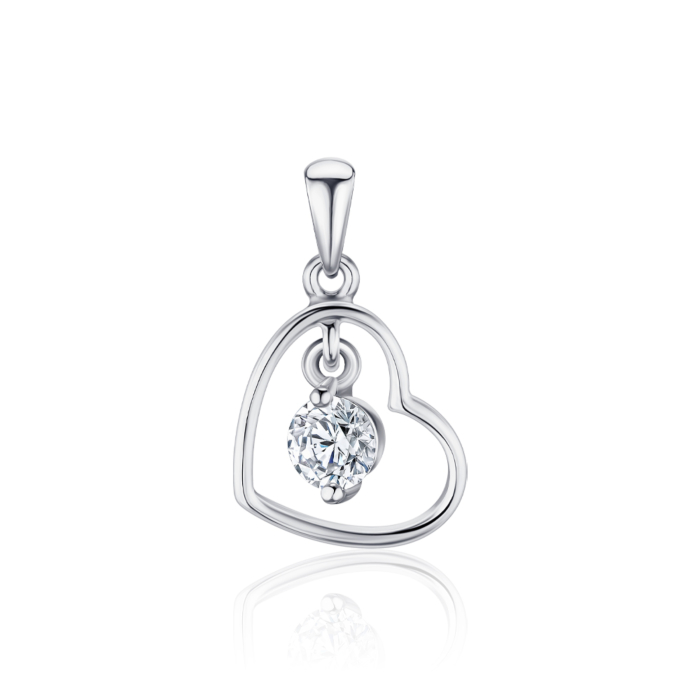 Срібна підвіска з фіанітом Tesori Zirconia 35125/12/1/4028