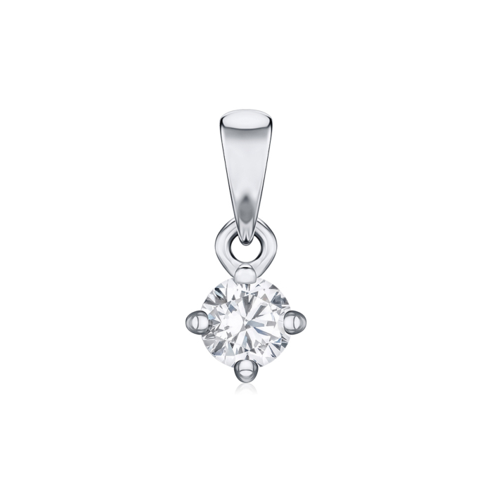 Серебряная подвеска с фианитом Tesori Zirconia 35126-4/12/1/4027