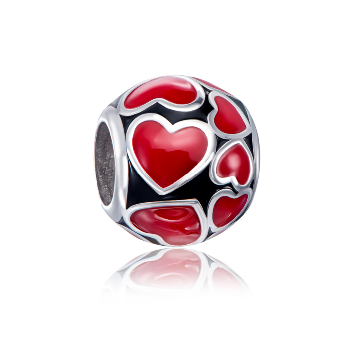 Срібная намистина шарм з емаллю. Артикул 35139/12/1/355