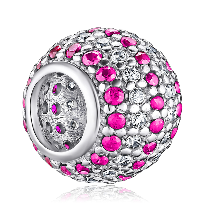 Срібна підвіска-шарм з фіанітами. Артикул 35150-1/12/1/1423