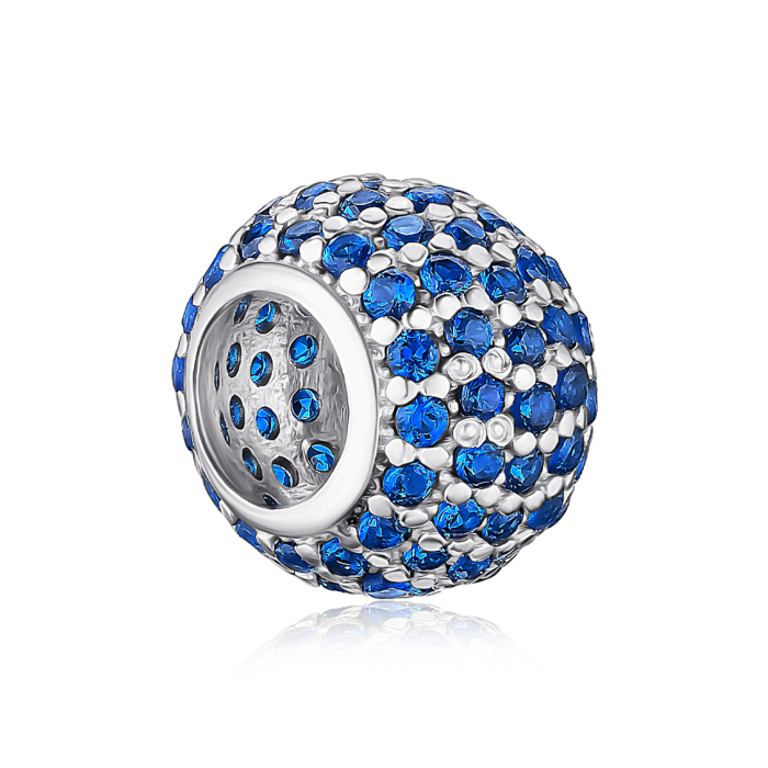 Срібна намистина-шарм з фіанітами 35150/12/1/1944