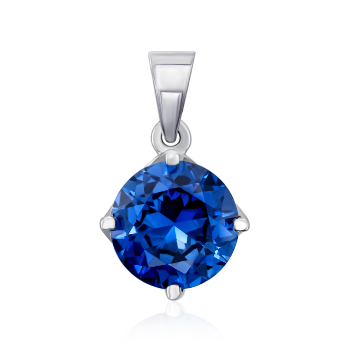 Срібна підвіска з сапфіром. Артикул 35157/12/1/2298