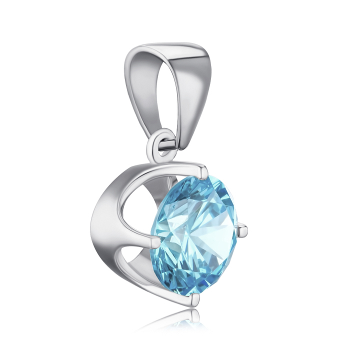 Срібна підвіска з фіанітом 35157/12/1/2387