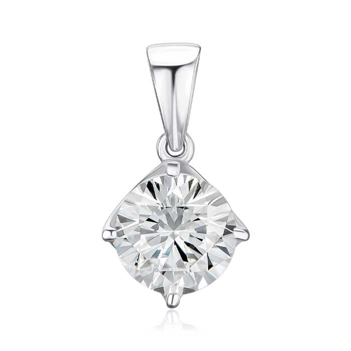 Срібна підвіска з фіанітом. Артикул 35157/12/1/889