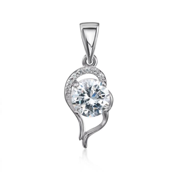 Срібна підвіска з фіанітами. Артикул 35178/12/1/1924
