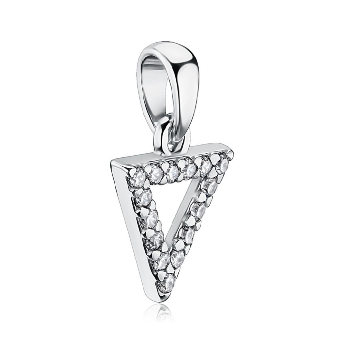 Срібна підвіска з фіанітами. Артикул 35181/12/1/13