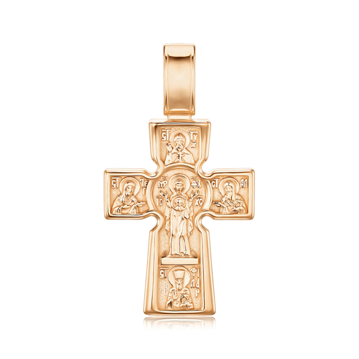 Срібний позолочений хрестик 35246-Пз/17/0