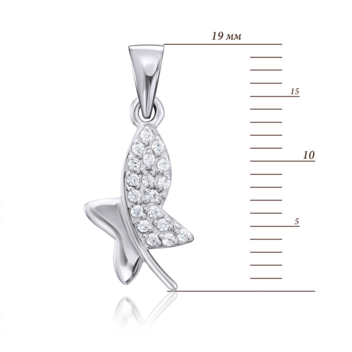 Срібна підвіска з фіанітами 35300/12/1/1