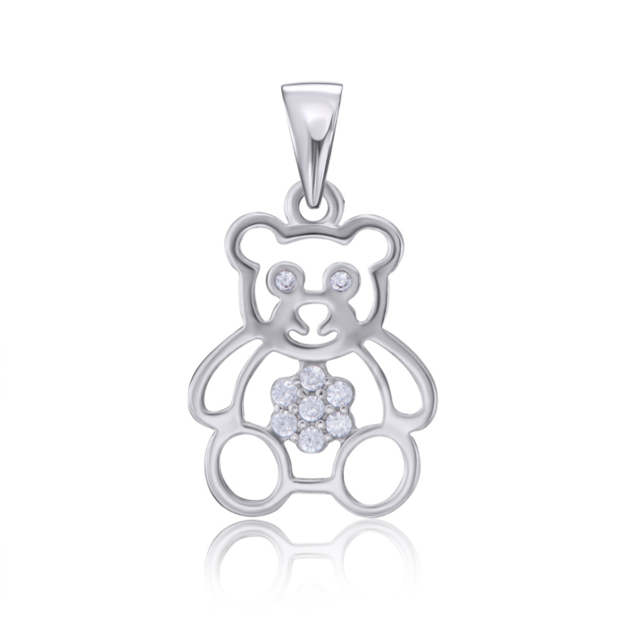 Срібна підвіска з фіанітами. Артикул 35367/12/1/36