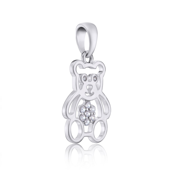 Срібна підвіска з фіанітами. Артикул 35367/12/1/36