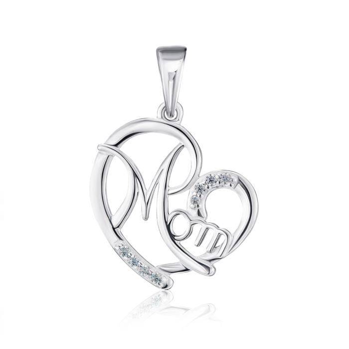 Срібна підвіска з фіанітами. Артикул 35368/12/1/36