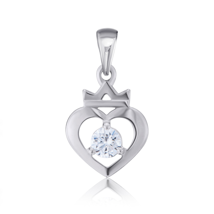 Срібна підвіска з фіанітом. Артикул 35375/12/1/29