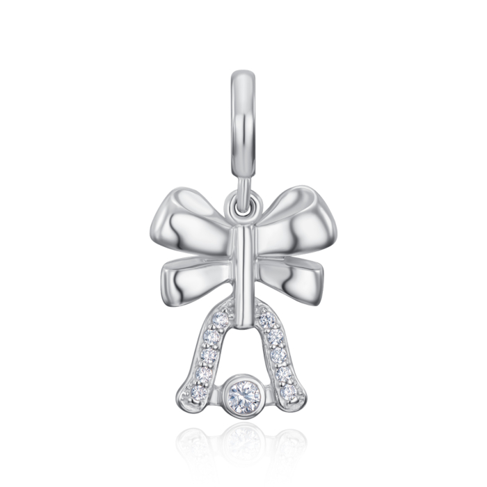 Срібна підвіска з фіанітами. Артикул 35378/12/1/55