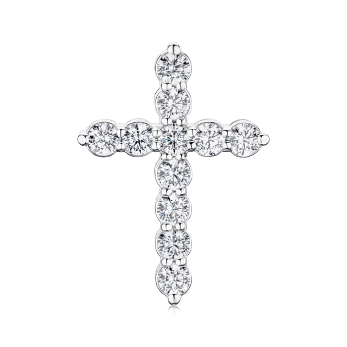 Срібний хрестик з фіанітами Tesori 35379/12/1/4035