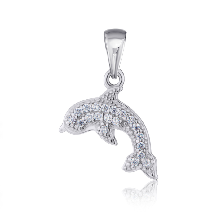 Срібна підвіска з фіанітами. Артикул 35388/12/1/1