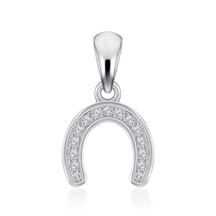 Срібна підвіска з фіанітами. Артикул 35445/12/1/1