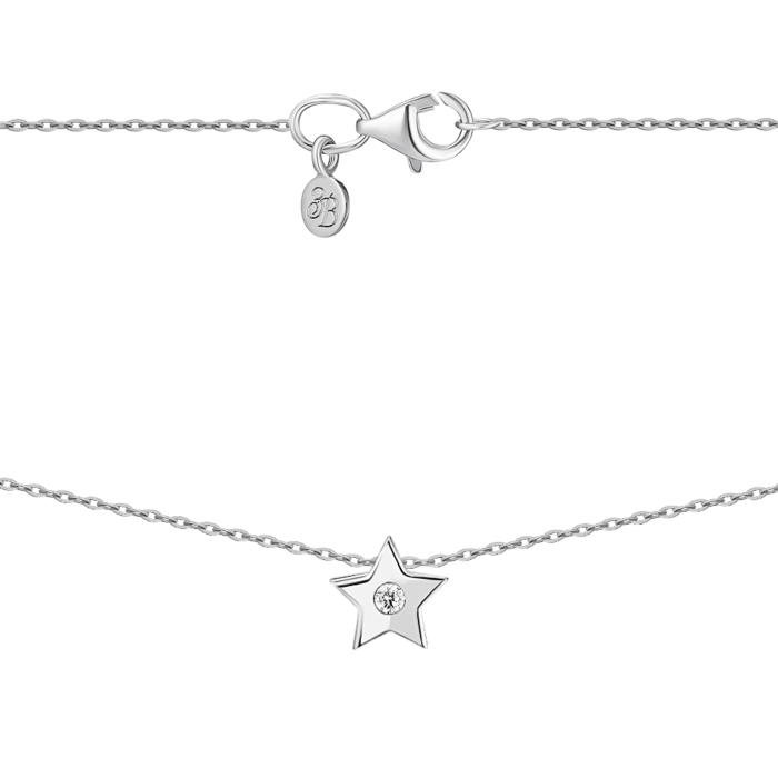 Серебряное колье с фианитами. Артикул 35280/66024/12/1/52