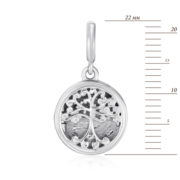 Срібна підвіска-шарм без вставки. Артикул 35588/12/1