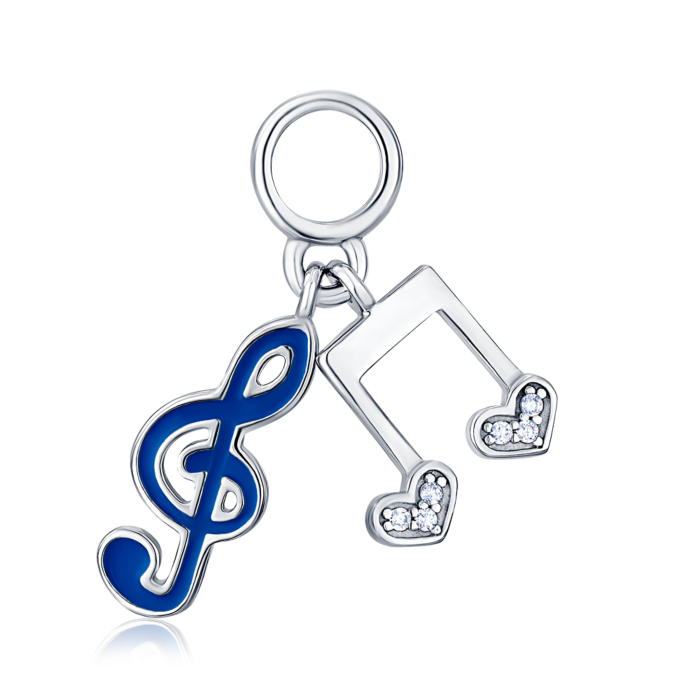 Срібна підвіска з фіанітами. Артикул 35721/12/1/1556