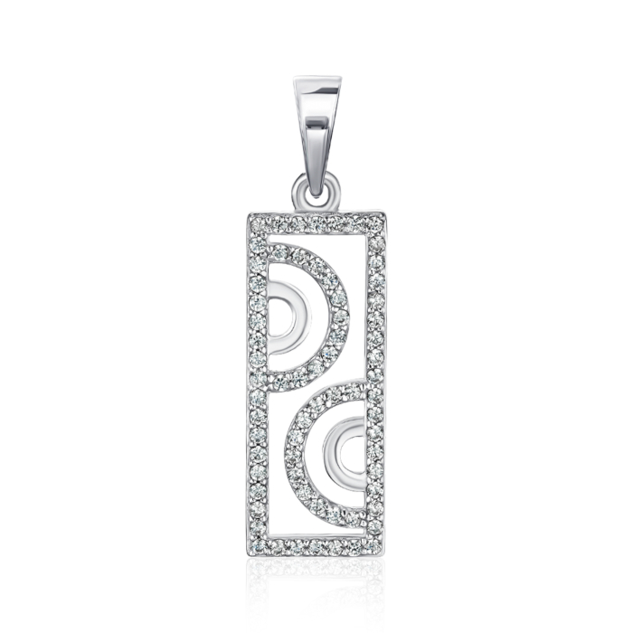 Срібна підвіска з фіанітами 35785/12/1/1