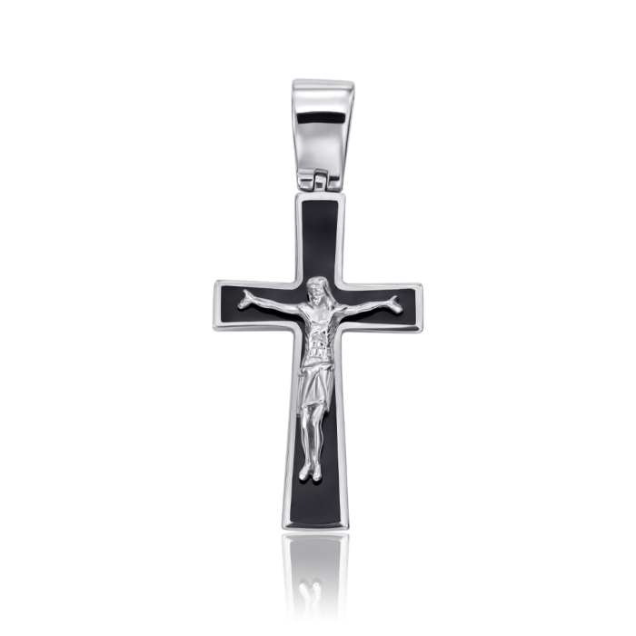 Золотий хрестик з емаллю. Артикул 3580/б