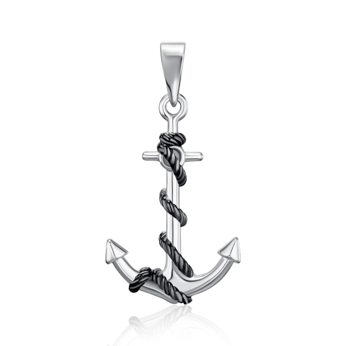 Срібна підвіска Якір без вставки 35815/12/1