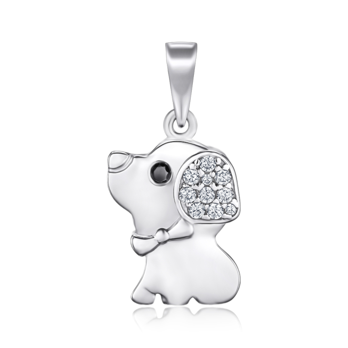 Серебряная подвеска с фианитами. Артикул 35818/12/1/21332