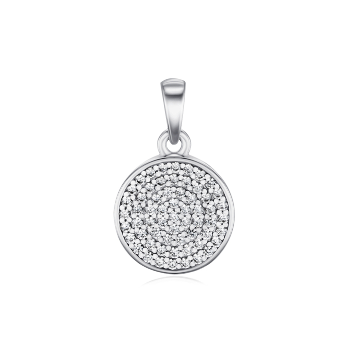 Срібна підвіска з фіанітами 35854/12/1/1