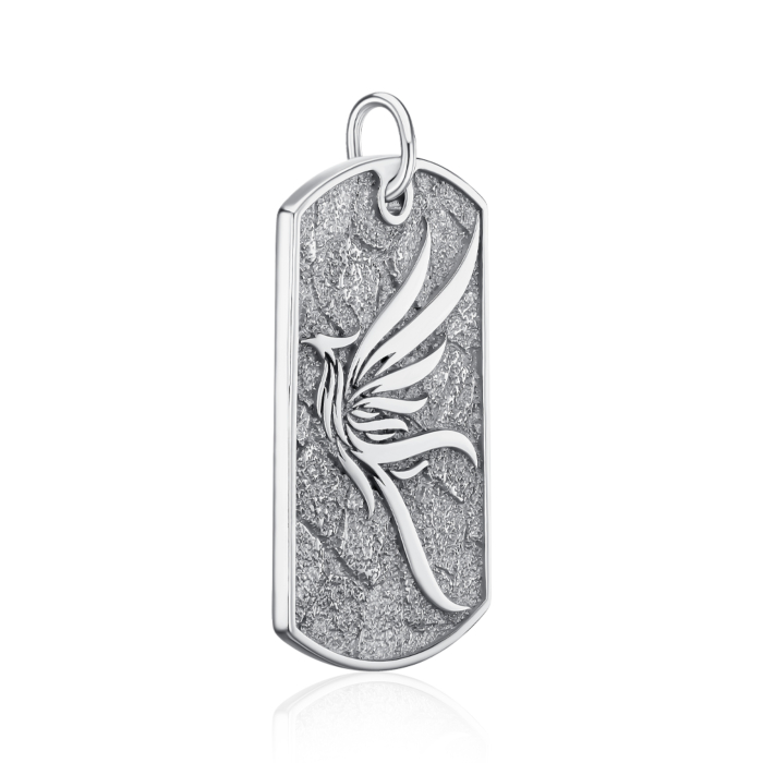 Срібна підвіска-жетон без вставки 35871/12/1