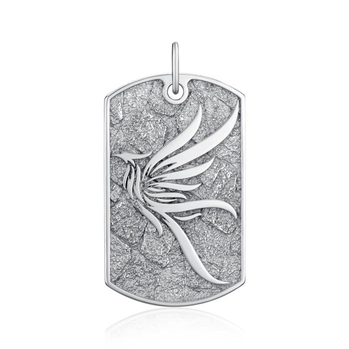 Срібна підвіска-жетон без вставки 35871/12/1