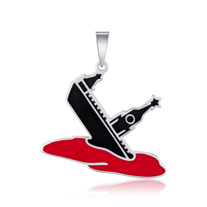 Срібна підвіска з емаллю. Артикул 35873/12/1/355