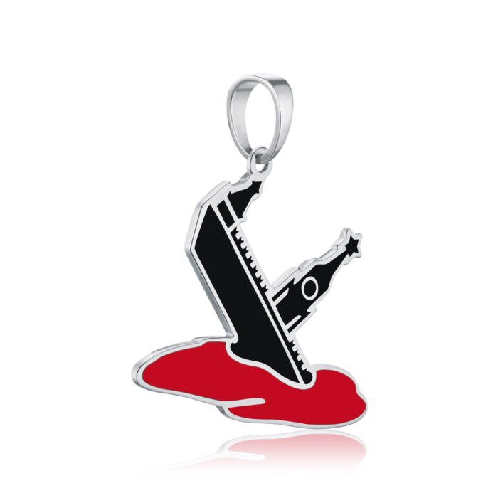 Срібна підвіска з емаллю. Артикул 35873/12/1/355