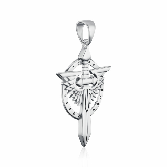 Срібна підвіска без вставки. Артикул 35877/12/1