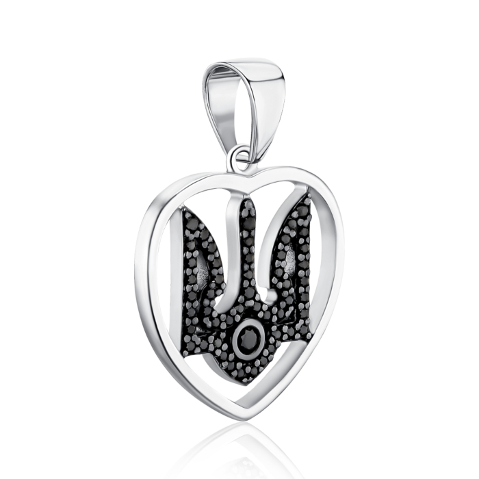 Срібна підвіска з фіанітами. Артикул 35896/12/1/21321