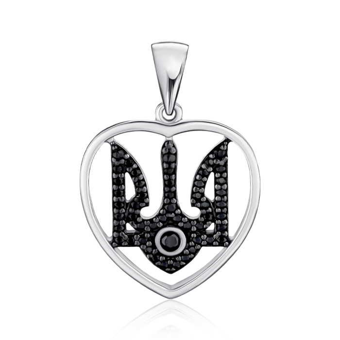 Срібна підвіска з фіанітами. Артикул 35896/12/1/21321