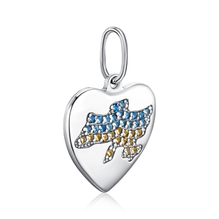 Срібна підвіска з фіанітами 35903/12/1/4412