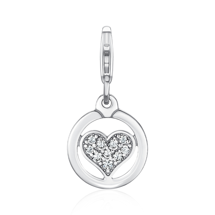 Срібна підвіска з фіанітами 35909/12/1/43