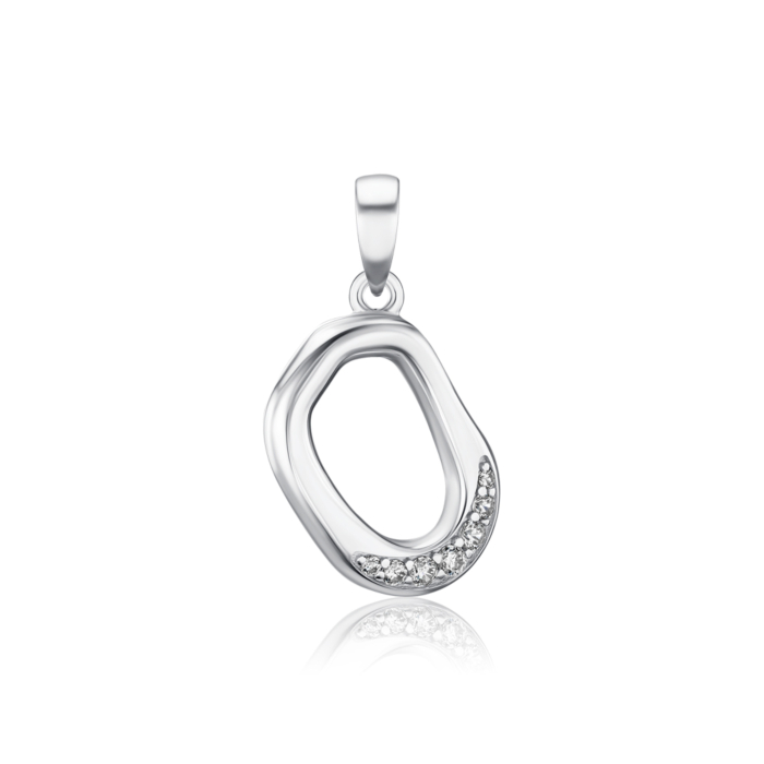 Серебряная подвеска с фианитами 35919/12/1/75