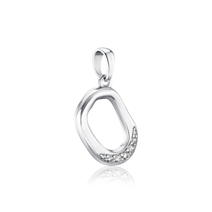 Серебряная подвеска с фианитами 35919/12/1/75