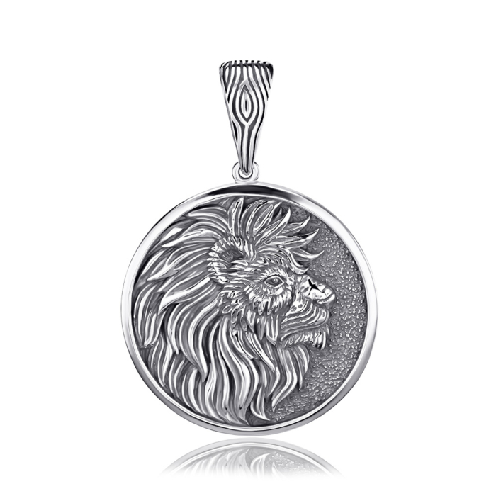 Срібна підвіска Лев без вставки 35922-2/12/5
