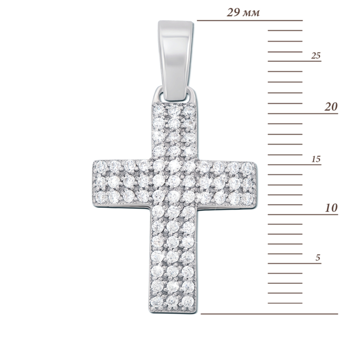 Золотий хрестик з фіанітами. Артикул 3728/б