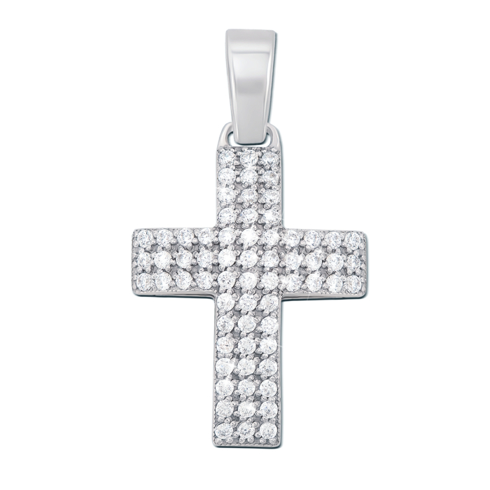 Золотий хрестик з фіанітами. Артикул 3728/б