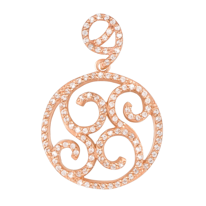 Золота підвіска з фіанітами. Артикул 3742 кс