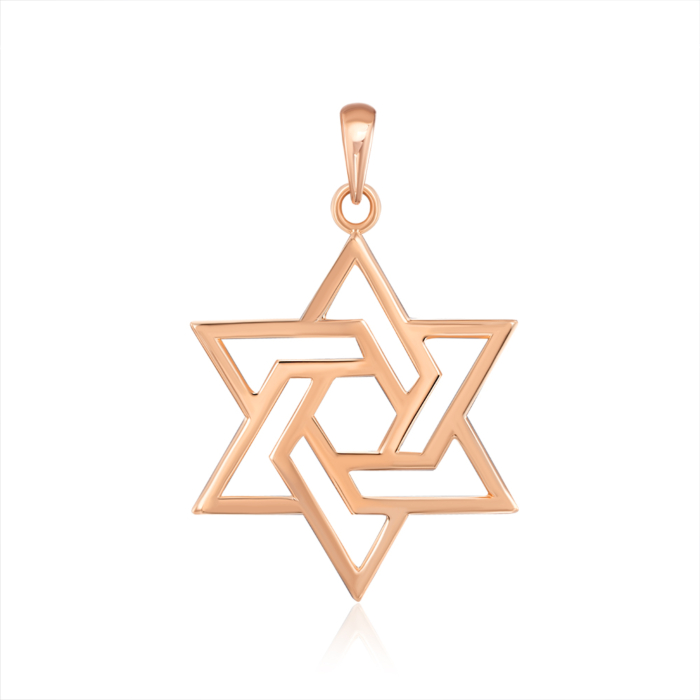 Золота підвіска "Зірка Давида". Артикул 3758/01/0