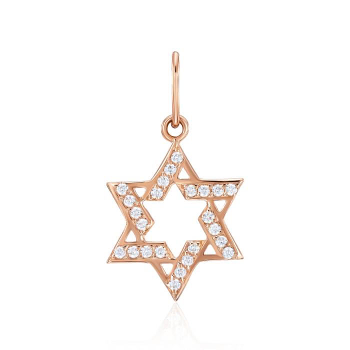 Золота підвіска «Зірка Давида». Артикул 3760/01/0/13