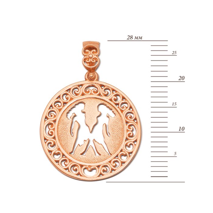 Золота підвіска «Близнюки». Артикул 3765/бл