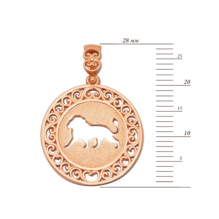 Золота підвіска «Лев». Артикул 3765/лв