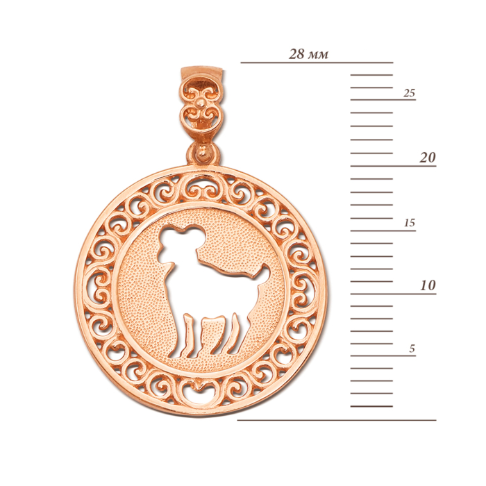 Золота підвіска «Овен». Артикул 3765/ов