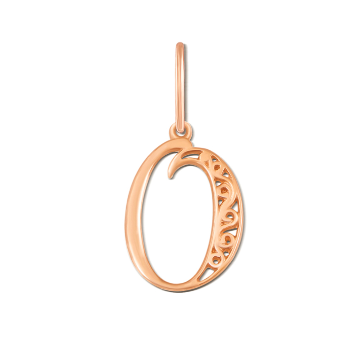 Золота підвіска "Літера О". Артикул 3766/о