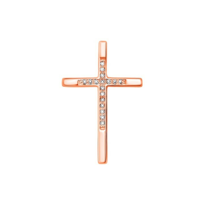 Золотой крестик с бриллиантами. Артикул UG5380001/01/00/0080